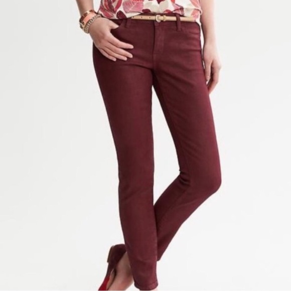 Banana Republic Denim - Banana Republic Petite Skinny Jeans Red Holiday Color 99% Cotton Vintage Wash